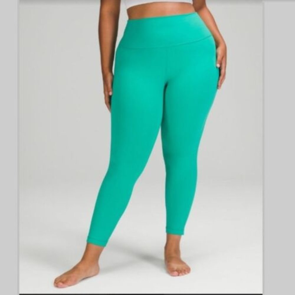 Lululemon Align High Rise Pant 25" Size 18 NWT! *Nulu Fabric Maldives Green